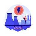 Power plant, electric industry, energy production vector concept metaphor.