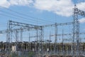 Power plant. Electrical sub-station Royalty Free Stock Photo