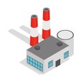 Power plant icon, isometric 3d style