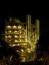 Power plant at night Royalty Free Stock Photo