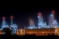 Power plant at night