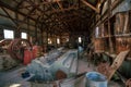 The power plant room at the Vulture Mine Ghost Town Wickenberg Arizona Royalty Free Stock Photo