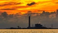 Power plant on sunset Royalty Free Stock Photo