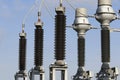 Power plant transformer station Royalty Free Stock Photo