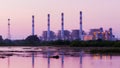 Power Plant at twilight Royalty Free Stock Photo