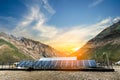 Power plant using renewable solar energy Royalty Free Stock Photo