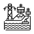 Power plant vector icon