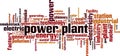 Power plant word cloud Royalty Free Stock Photo