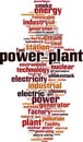 Power plant word cloud Royalty Free Stock Photo