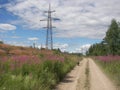 Power plants near road