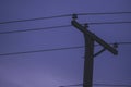 A Power Pole Stands Tall on a Stormy Day in Warren County, Iowa