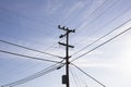 Power Pole and Wires Royalty Free Stock Photo