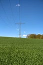 Power Poles in Germany Royalty Free Stock Photo