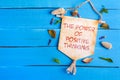 The power of positive thinking text on Paper Scroll Royalty Free Stock Photo