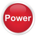 Power premium red round button Royalty Free Stock Photo