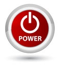 Power prime red round button Royalty Free Stock Photo