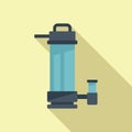 Power pump icon flat vector. Water system