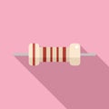 Power resistor icon flat vector. Electric circuit Royalty Free Stock Photo