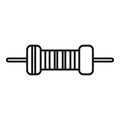 Power resistor icon outline vector. Electric circuit Royalty Free Stock Photo