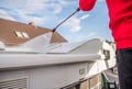 Power RV Roof Washing Royalty Free Stock Photo