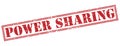 Power sharing stamp Royalty Free Stock Photo