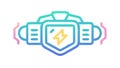 Power Shield Energy Protection, Security Strength Icon, vector design Generative AI Royalty Free Stock Photo