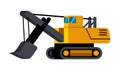 Power shovel excavator minimalistic icon Royalty Free Stock Photo