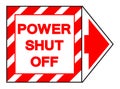 Power Shut Off Symbol Sign, Vector Illustration, Isolate On White Background Label. EPS10 Royalty Free Stock Photo