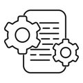 Power size random icon outline vector. Dual mobile