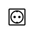 Power Socket Flat Vector Icon Royalty Free Stock Photo