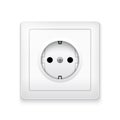 Power socket outlet wall plug icon. Electric round eu power socket illustration Royalty Free Stock Photo