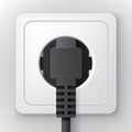 Power socket with plug