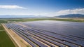 power solar farm aerial