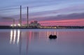 Power station at dawn Royalty Free Stock Photo