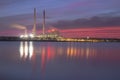 Power station at dawn Royalty Free Stock Photo