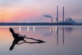 Power station at dawn in Rybnik Royalty Free Stock Photo