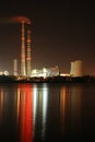 Power station by night