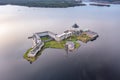 Power station producing energy on the banks of the River Foyle near Derry, Northern Ireland