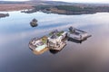 Power station producing energy on the banks of the River Foyle near Derry, Northern Ireland