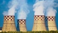 Power station smoke building industrial Royalty Free Stock Photo