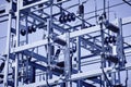 Power station structure detail. Energy plant. Electrical product Royalty Free Stock Photo