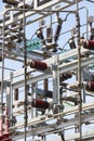 Power station structure detail. Energy plant. Electrical product Royalty Free Stock Photo