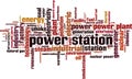 Power station word cloud Royalty Free Stock Photo