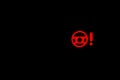 Power Steering Warning Light Sign, Car light indicator, Red indoor indicator