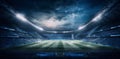 stadium football soccer goal world green light arena sport game. Generative AI.