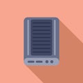 Power sun bank icon flat vector. Part controller Royalty Free Stock Photo