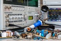 Power supplies in a test lab ready for repair