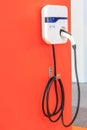 Power supply for charging an electric car Royalty Free Stock Photo