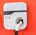 Power supply for charging an electric car Royalty Free Stock Photo
