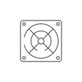Power Supply Linear Icon On White Background